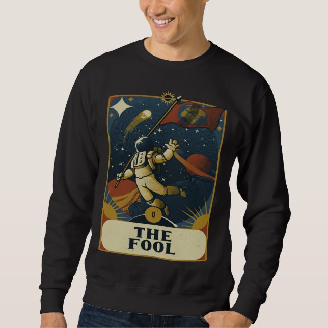 Astronaut The Fool Astronomy Tarot Card Read Witch Sweatshirt (Front)