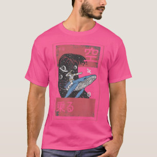 Astronaut Theme Space Man On A Whale T-Shirt