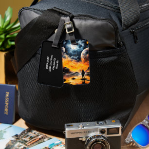 Astronaut Traveller Cosmic Horizon Journey Luggage Tag