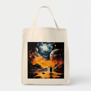 Astronaut Traveller Cosmic Horizon Journey Tote Bag