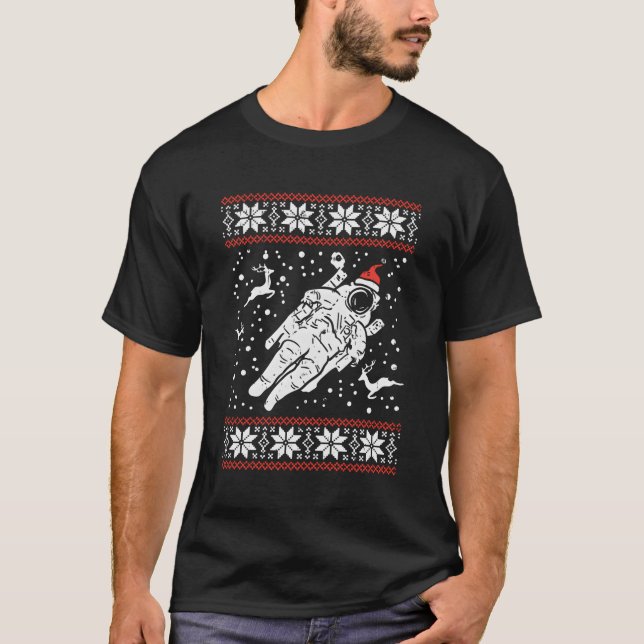 Astronaut Ugly Christmas Sweater Xmas Space Lover  (Front)