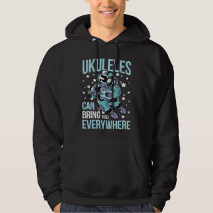 Astronaut Ukulele I Ukulele Tutor I Space Ukulele  Hoodie