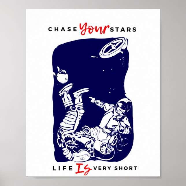 Astronaut Vacuuming Stars Poster (Front)