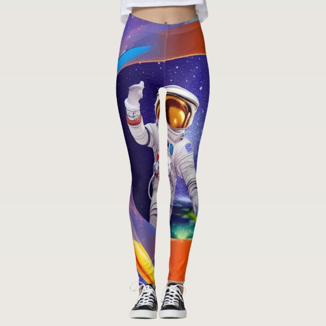 Astronaut Vibes Leggings (Front)