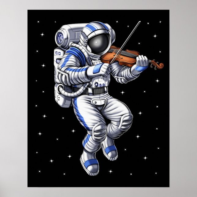 Astronaut Violin Player Poster (Front)