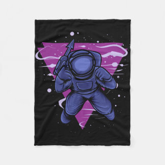 Astronaut War In Space Fleece Blanket