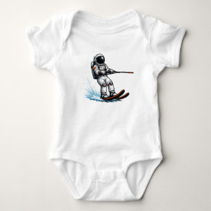 Astronaut Water Skiing Baby Bodysuit
