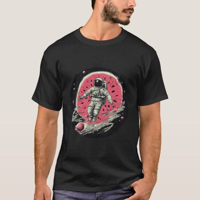 Astronaut Watermelon In Space T-Shirt (Front)