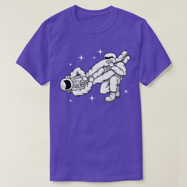Astronaut Weltraum Jiu Jitsu Karate Kampfsport T-Shirt (Design Front)