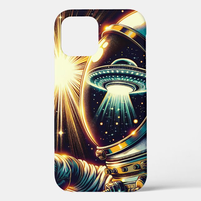 Astronaut with a Reflection of a UFO  Case-Mate iPhone Case (Back)
