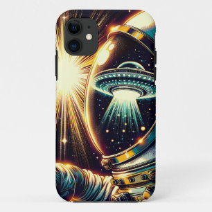 Astronaut with a Reflection of a UFO  Case-Mate iPhone Case