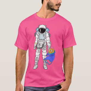 Astronaut with Astronaut Cat - Astronaut Cat T-Shi T-Shirt