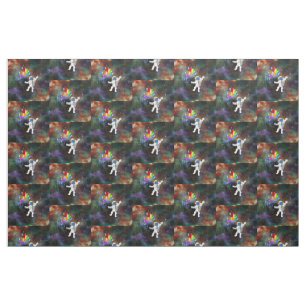 Astronaut with Balloons Fabric