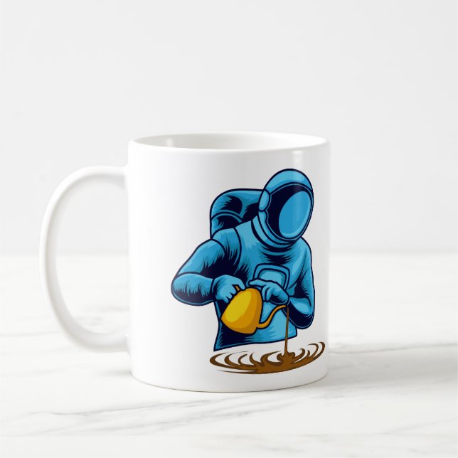 Astronaut With Coffee Barista Mug (Left)