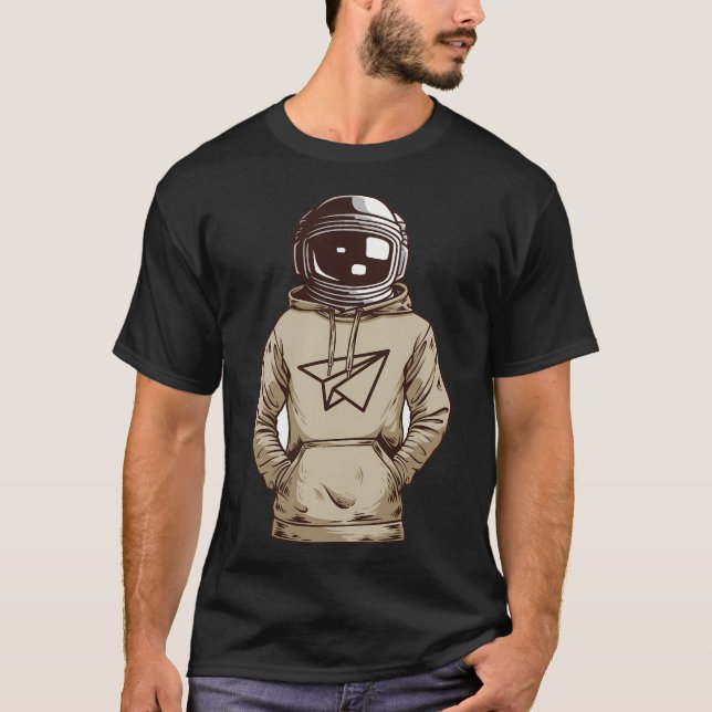 Astronaut With 	 For Space Lovers T-Shirt (Front)
