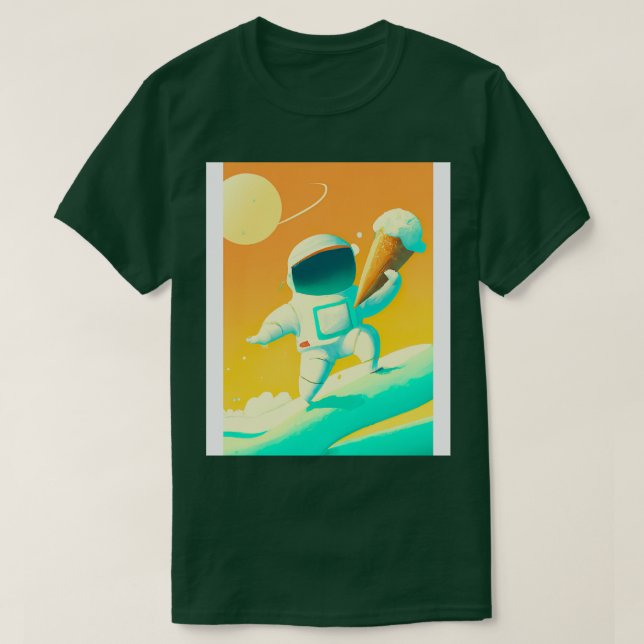 Astronaut with Ice Cream 2 T-Shirt (Design Front)