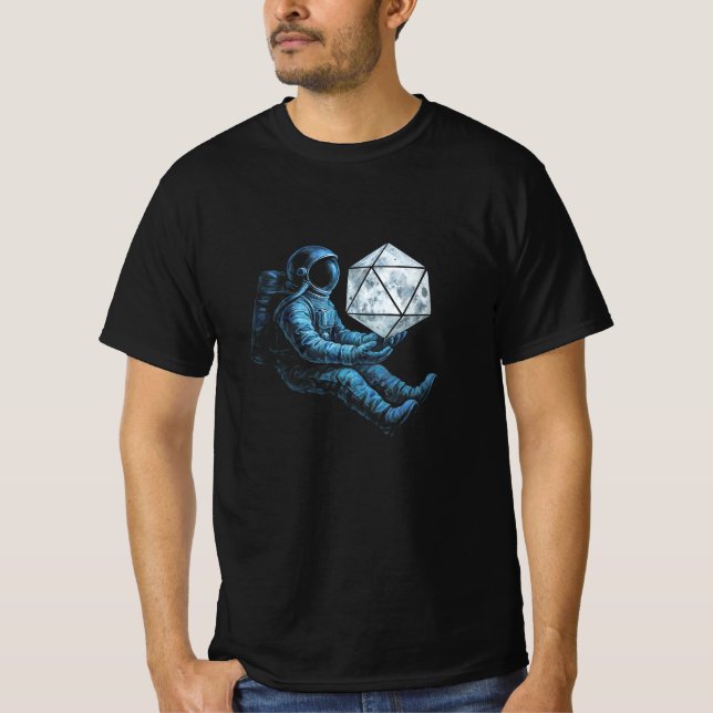 Astronaut with Moon Dice T-Shirt (Front)
