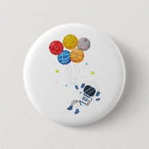 Astronaut With Planet Balloons