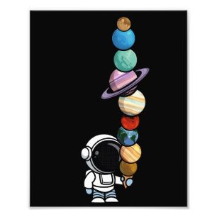 Astronaut with Planet Scoops Interstellar Icecream Photo Print