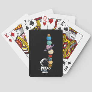 Astronaut with Planet Scoops Interstellar Icecream Playing Cards