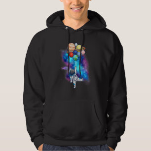 Astronaut With Planets In Hand For Men Women Space Hoodie