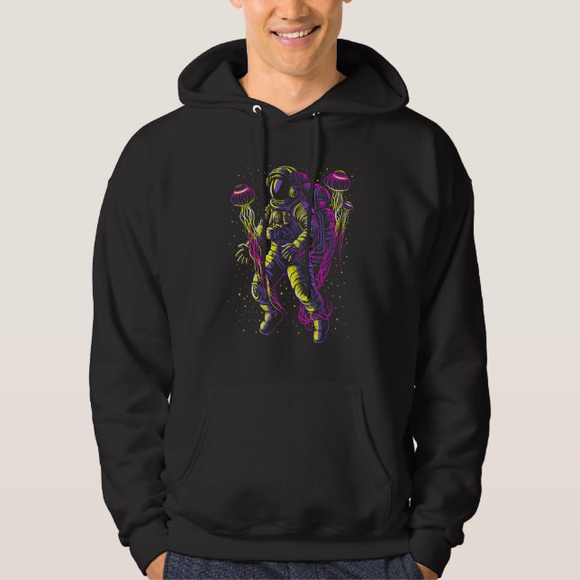 Astronaut with space jellyfish hoodie (Front)