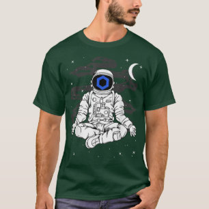 Astronaut Yoga Chainlink LINK Coin To The Moon Cry T-Shirt
