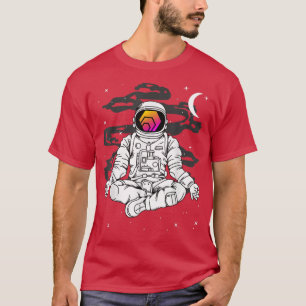 Astronaut Yoga HEX Coin To The Moon Crypto Token H T-Shirt