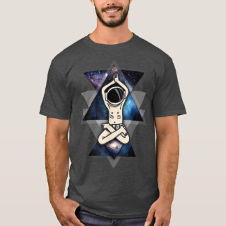 Astronaut Yoga In Space Funny Cute Meditation Gift T-Shirt