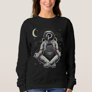 Astronaut Yoga Polkadot Dot Coin To The Moon Crypt Sweatshirt