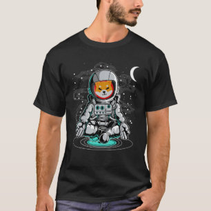 Astronaut Yoga Shiba Inu SHIB Coin To The Moon Cry T-Shirt