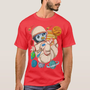 Astronaut Zoo Animal Outer Space Travel Planets Cu T-Shirt