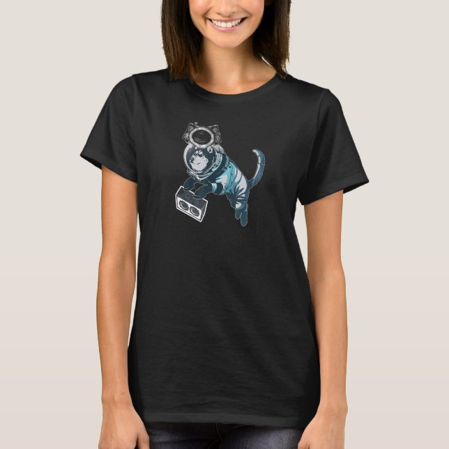Astronauthelmet Spaceshuttle Drum N Bass Gabber Fr T-Shirt (Front)