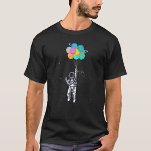Astronauts Flying With Balons Galaxy Mars Costume  T-Shirt