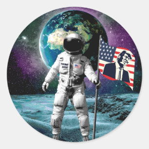 Astronauts for Trump 2024 Invitation Classic Round Sticker