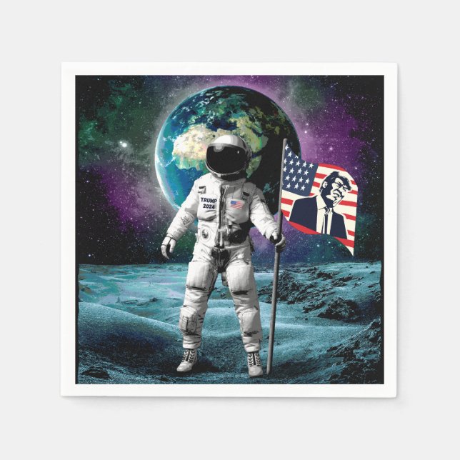 Astronauts for Trump 2024 Invitation Napkin (Front)