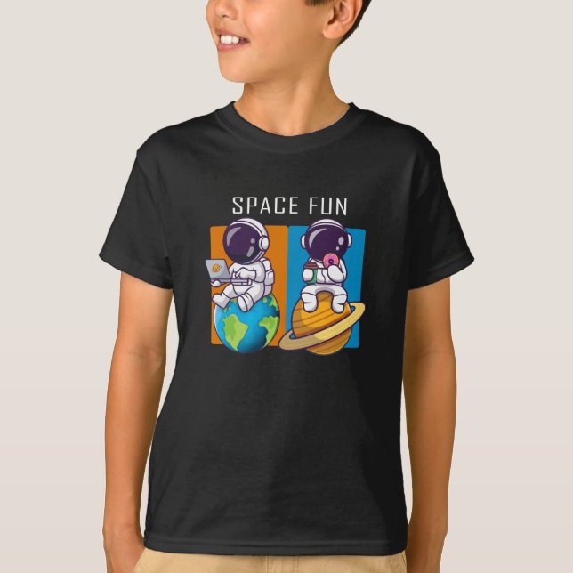  astronauts having space fun , illustration T-Shirt (Front)