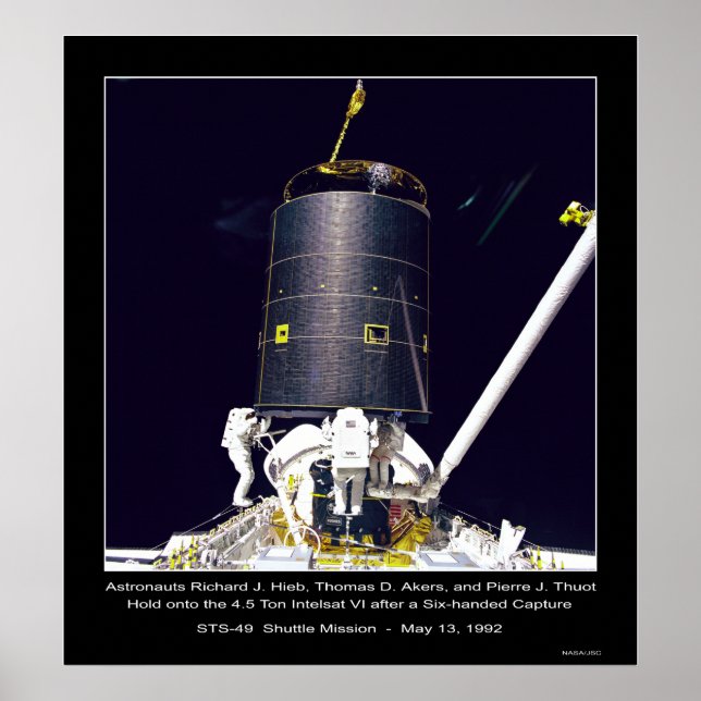Astronauts Hieb, Akers and Thout Poster (Front)