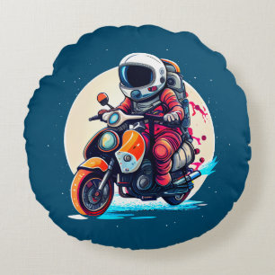 Astronaut's Highway Round Cushion