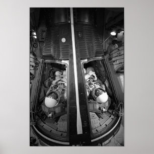 Astronauts inserted into Gemini 4 capsule Poster