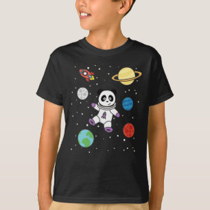 Astronauts Pandas Planet Earth Space T-Shirt