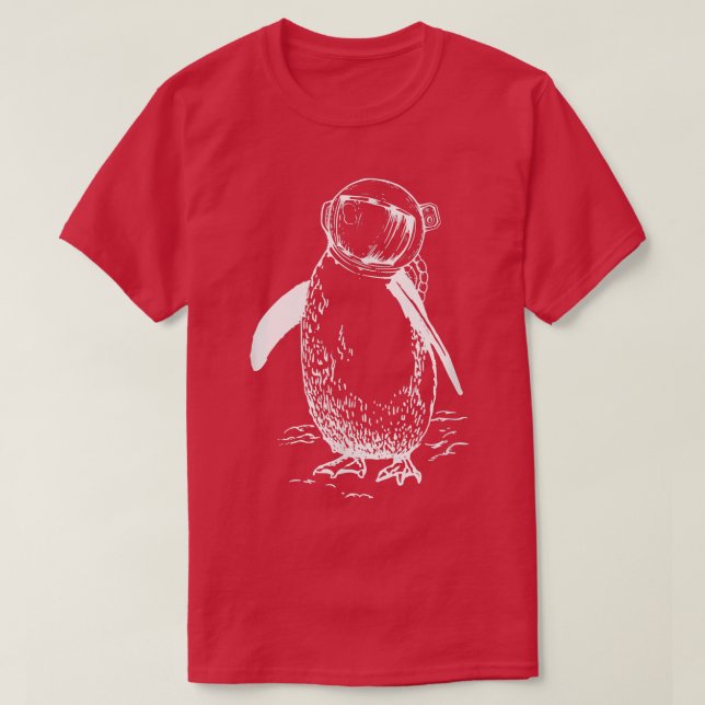 Astronauts penguin, surreal art design  T-Shirt (Design Front)