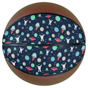 Astronauts Planets Rockets and Aliens Basketball