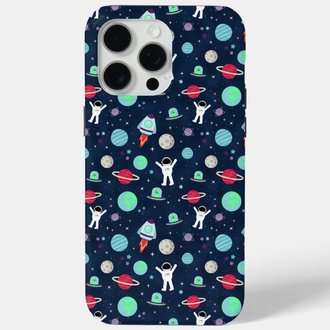 Astronauts Planets Rockets and Aliens Case-Mate iPhone Case (Back)