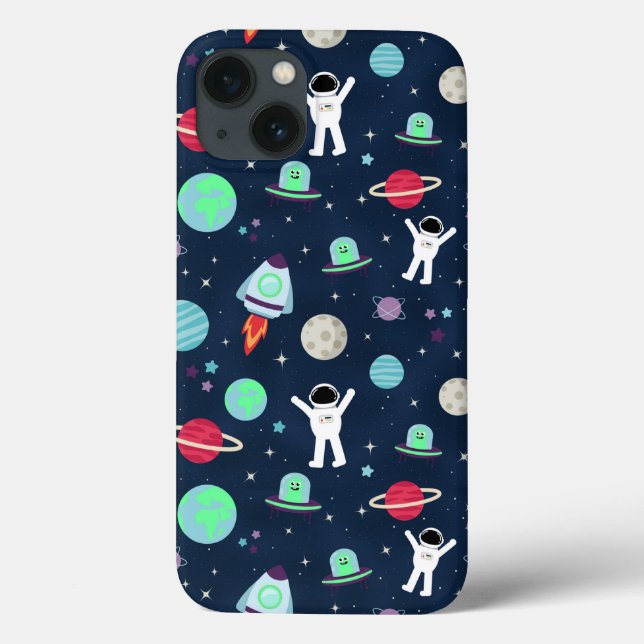 Astronauts Planets Rockets and Aliens Case-Mate iPhone Case (Back)