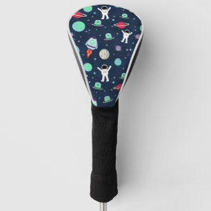 Astronauts Planets Rockets and Aliens Golf Head Cover