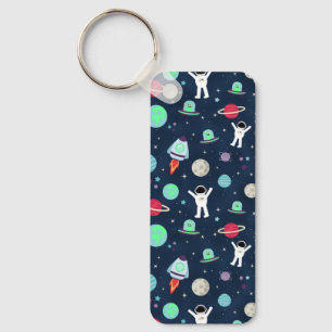 Astronauts Planets Rockets and Aliens Key Ring