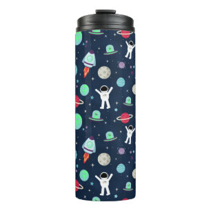 Astronauts Planets Rockets and Aliens Thermal Tumbler