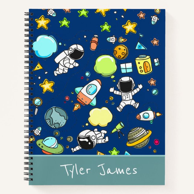 Astronauts Planets Space Kid's Notebook (Front)