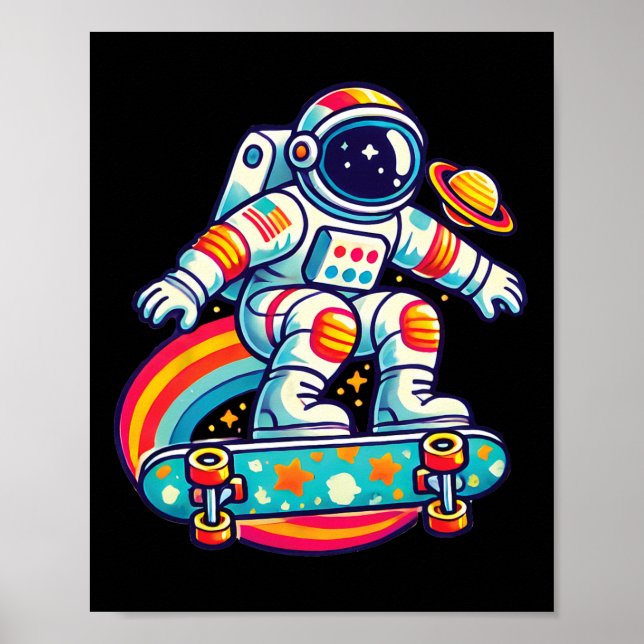 Astronauts Skateboarding In Space Aka Space Boardi Poster (Front)